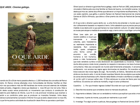 Visionado do filme "O que arde"