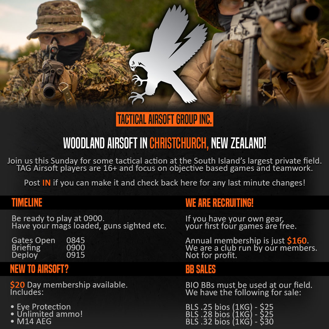 CHRISTCHURCH - Tactical Airsoft Group content media