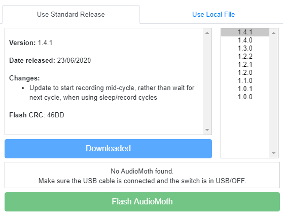 AudioMoth Flash App 1.1.0 content media