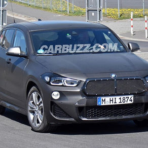 2021 BMW X2 with make-up caught lenses at Nürburgring