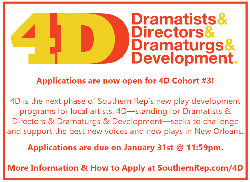 Apply for 4D at Southern Rep content media