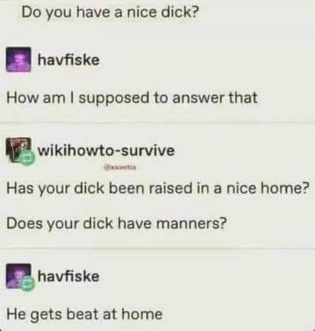 Do you have a nice dick?