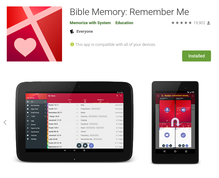 Preview image of Bible Memory App: Remember Me