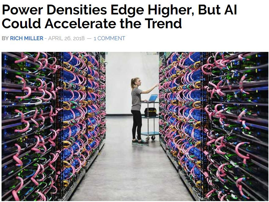Data Center Increasing in Power Density