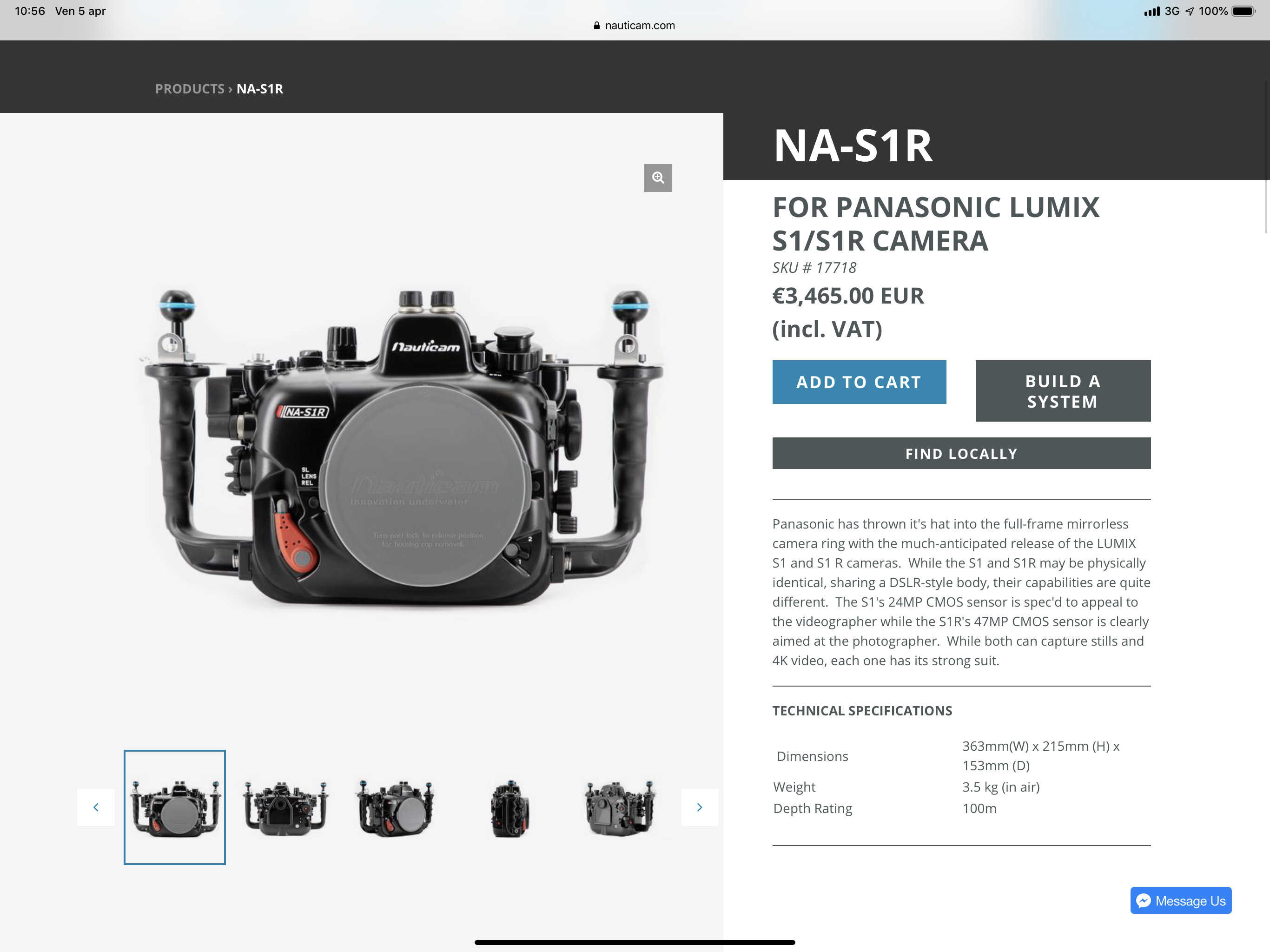 NAUTICAM Lumix S1 content media