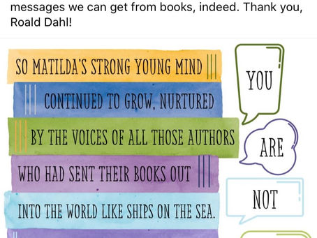 Author Roald Dahl "You are not alone"