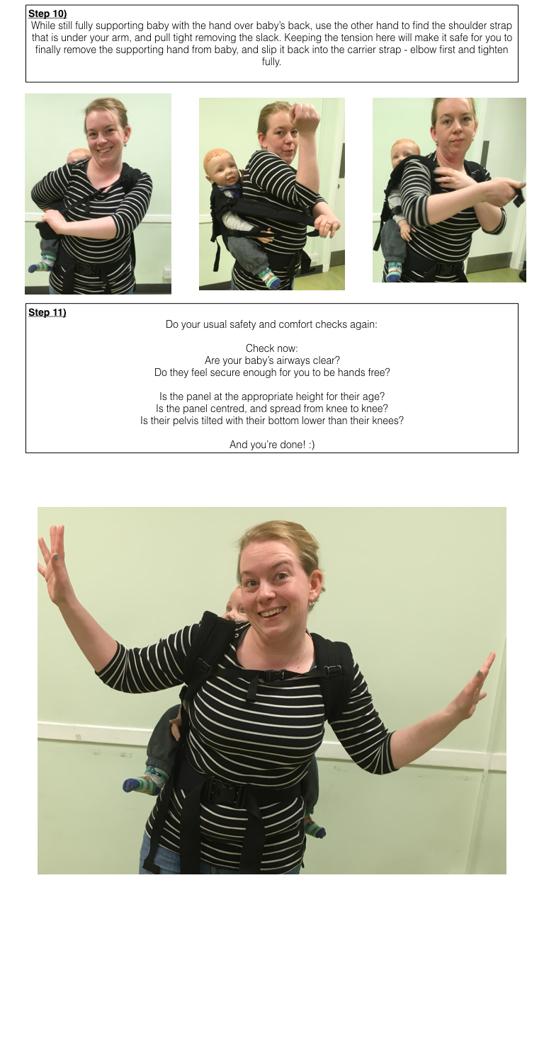 Photo Tutorial showing a secure method of back carrying.