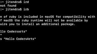 How to open ruby interpreter in mac terminal