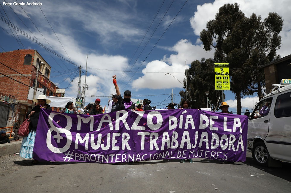 HISTÓRICAS Y DIVERSAS: LA CONTUNDENTE MARCHA DE MUJERES EN EL ALTO Y LA PAZ