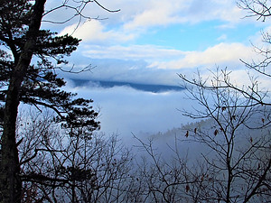 The sun came out after this cloud sank to the valley. What an experience as the sun created al sorts of specticles through shadows.