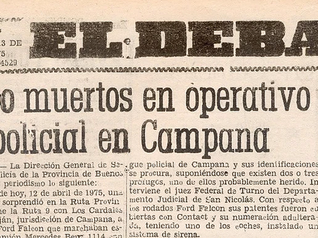 Homenaje a las victimas de la Masacre de Rio Lujan