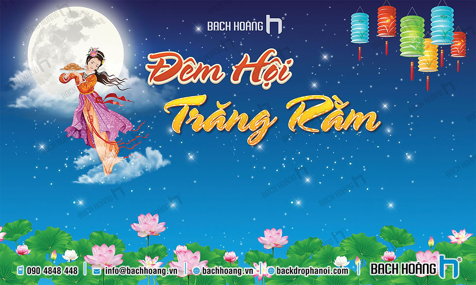 Mẫu phông tết trung thu - Mid-autumn festival backdrop