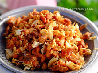 กากหมูเจียวกระเทียมกรอบ (สำหรับกินกับก๋วยเตี๋ยว)