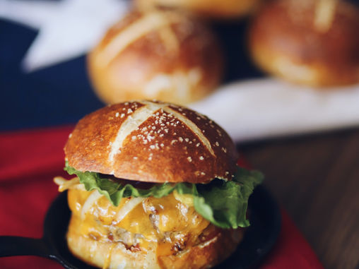 Mustard Grilled Burgers