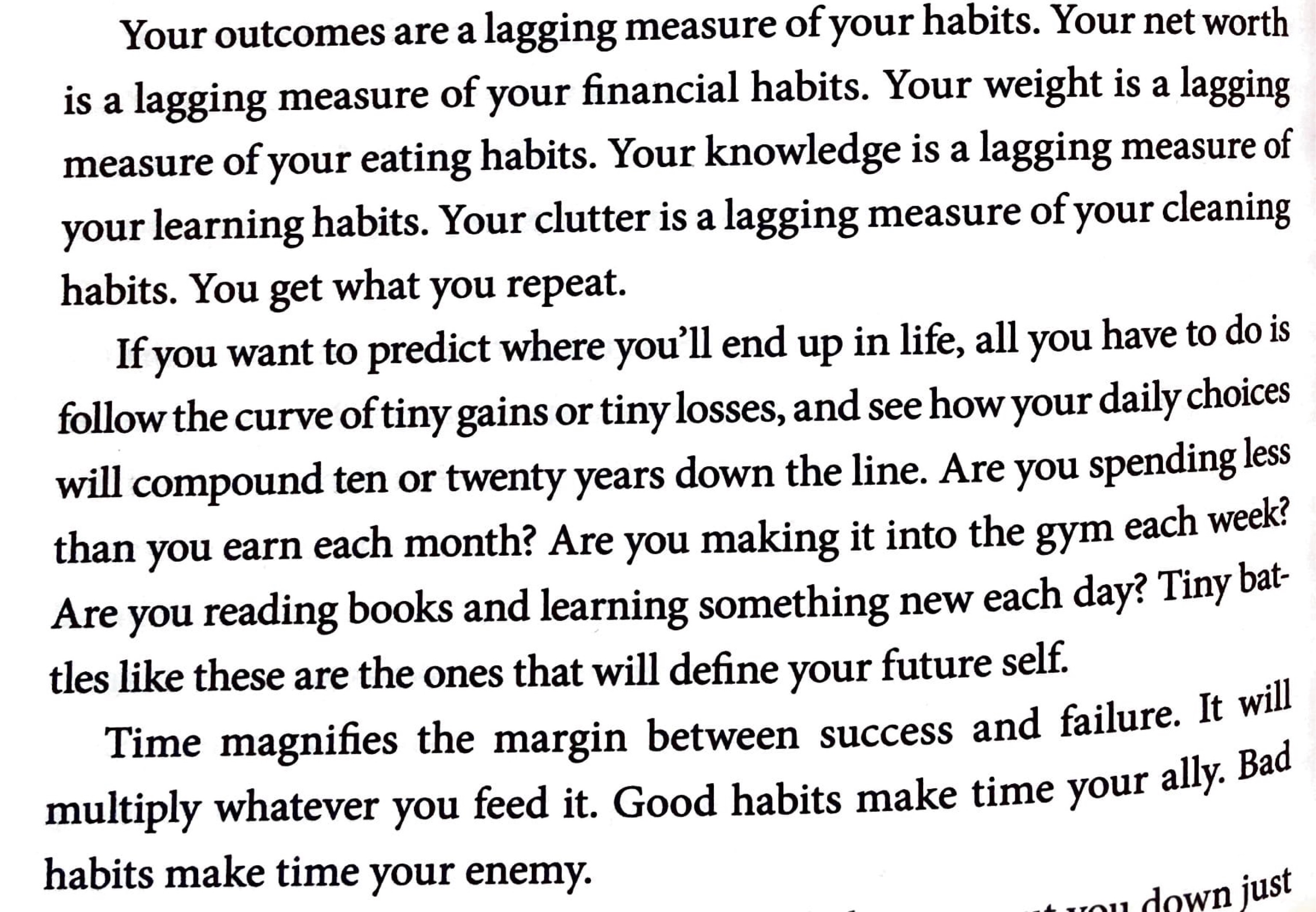 "Time magnifies the margin between success and failure" content media