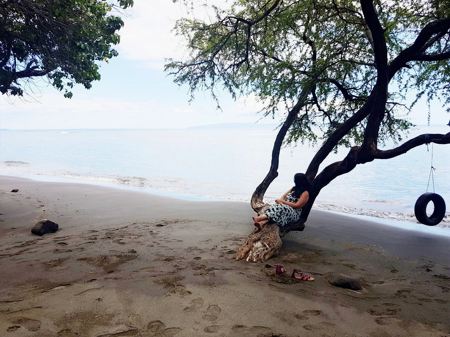 Relaxing on the private beach of Maui!
