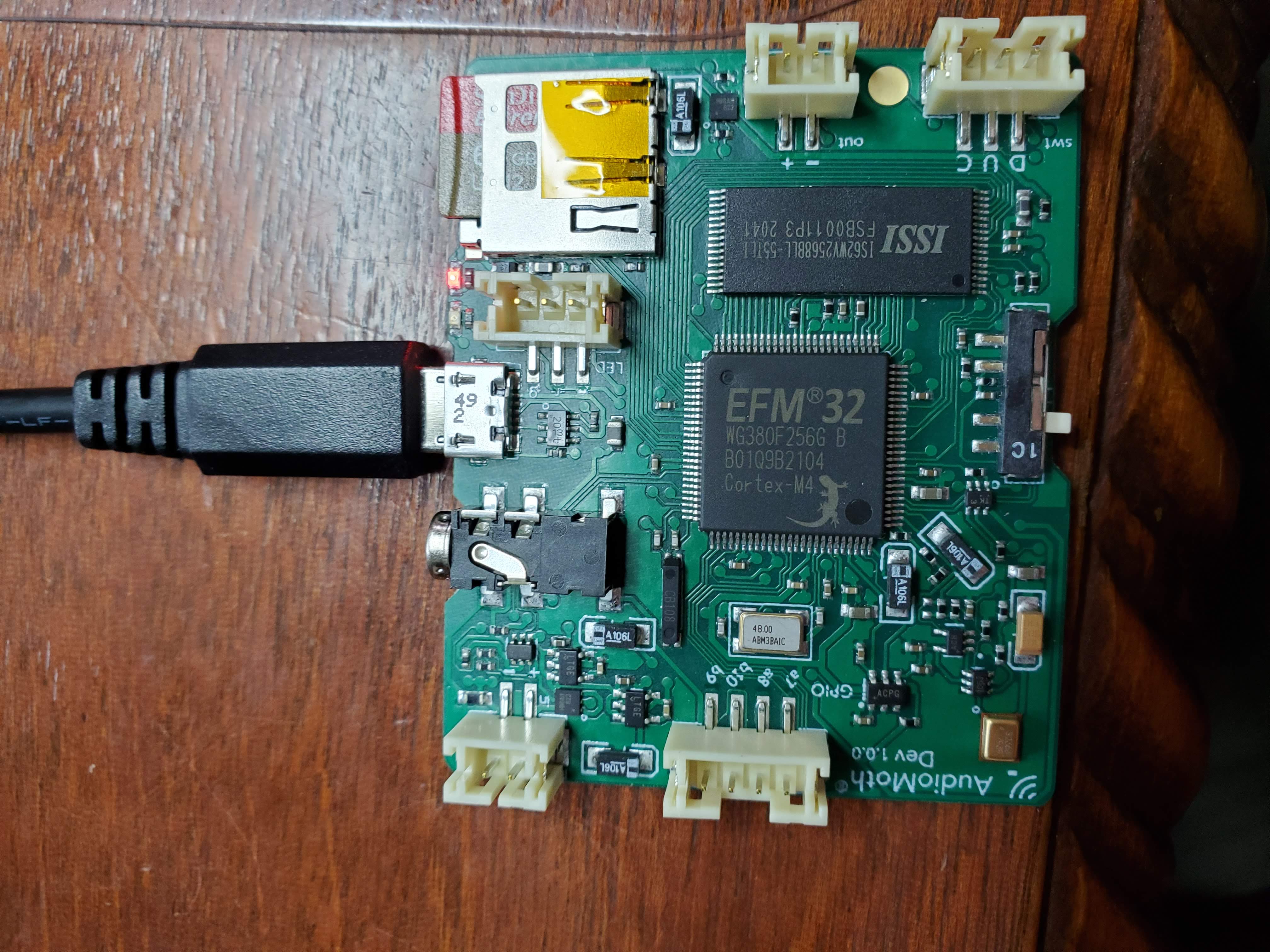 I have Audiomoth 1.0.0. Can someone tell me what the connectors are? How would you use the out and the LED? I assume the top left is batt. content media