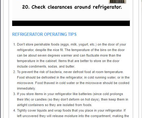 Refrigerator Tips for Saving Energy & Food Safety