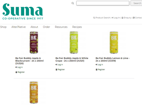 BE BUBBLY Now available in Suma Wholefoods www.sumawholesale.com