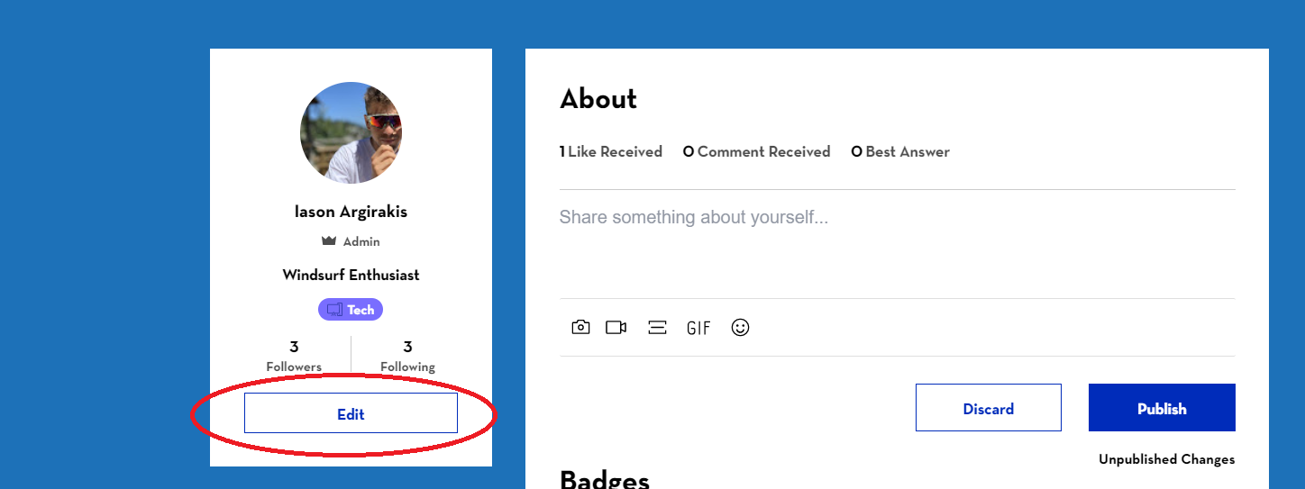 How to update your Profile content media