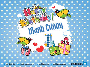 Mẫu Backdrop Phông Sinh Nhật Đẹp - Happy Birthday Backdrop