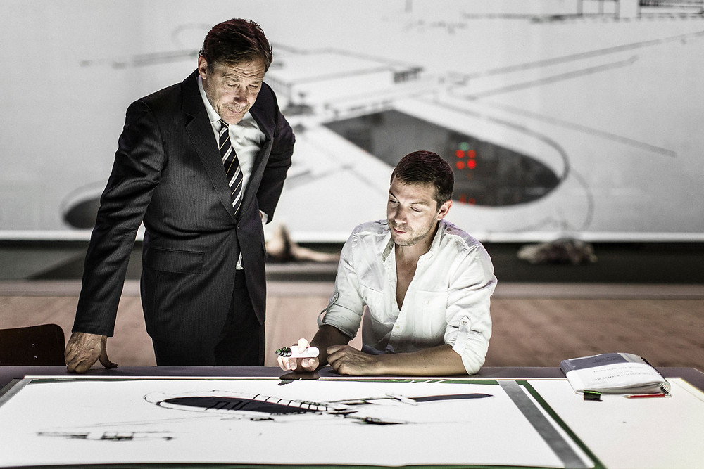 Hans Kesting and Ramsey Nasr as Gail Wynand and Howard Roark in The Fountainhead at The Lowry, Salford Quays. All pics: Jan Versweyveld