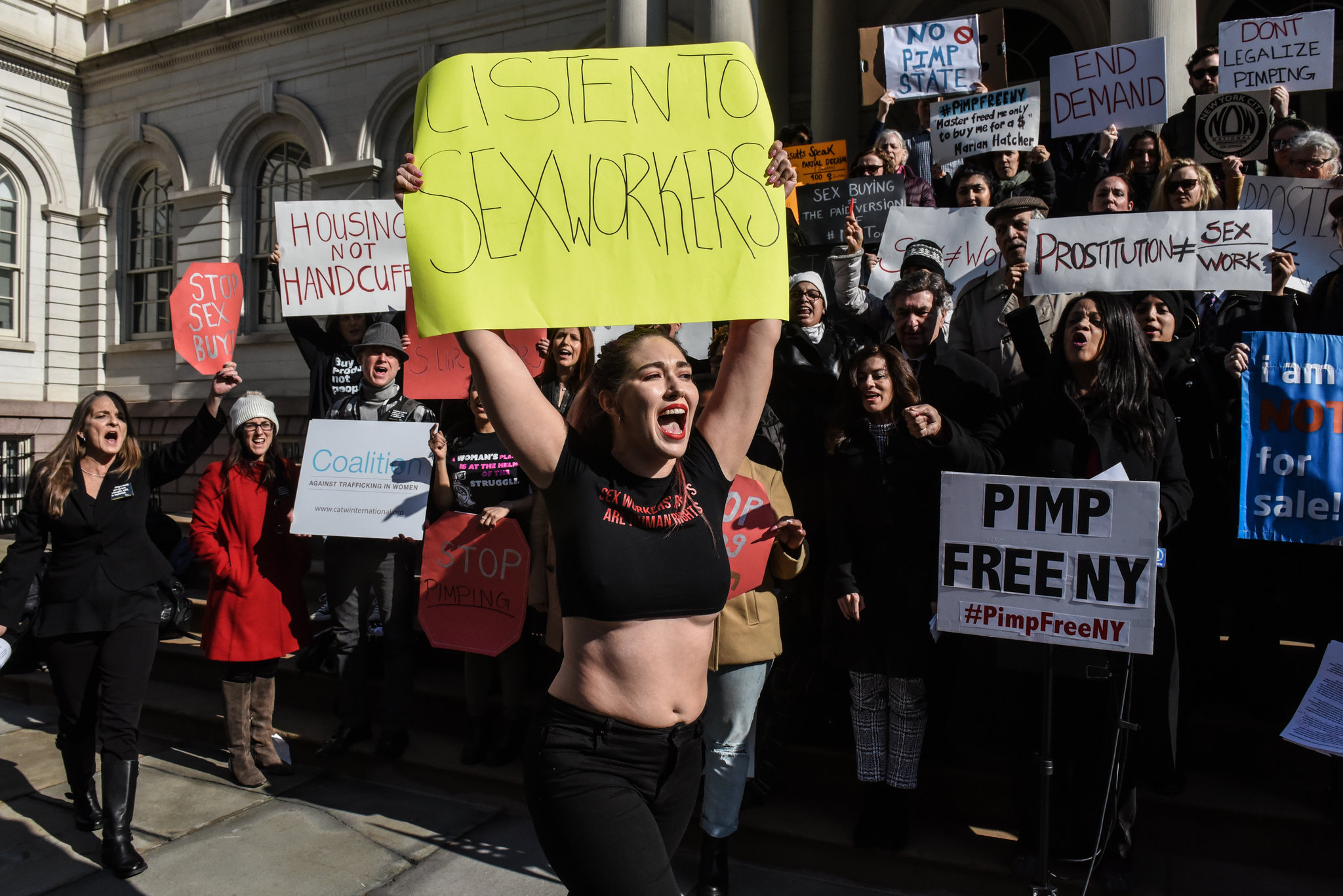 Does normalizing prostitution through either legalization or decriminalization imply to men that they are entitled to women's bodies? content media