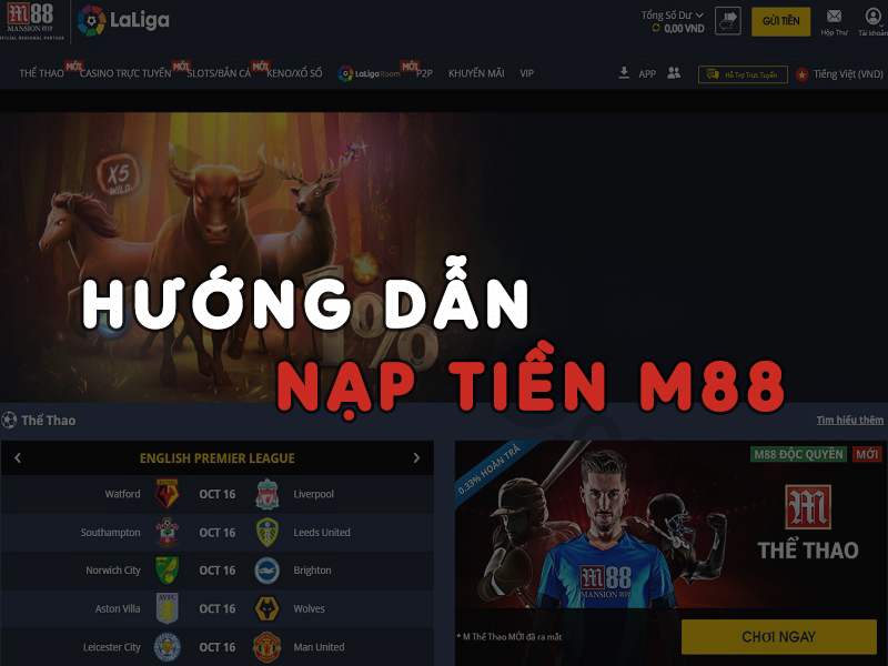 Hướng dẫn cách nạp tiền vào m88 dễ hiểu cho người mới chơi content media