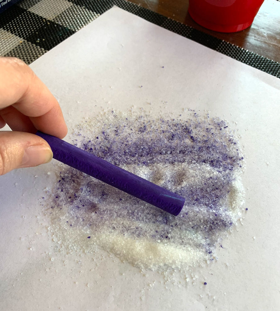 salt and chalk art project for teens