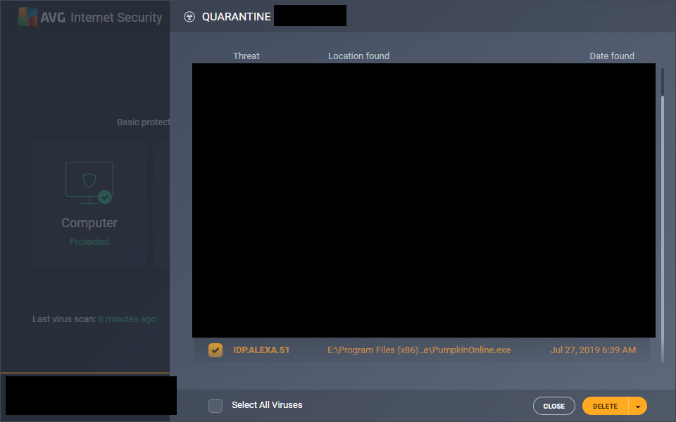 AVG flagging game as virus content media