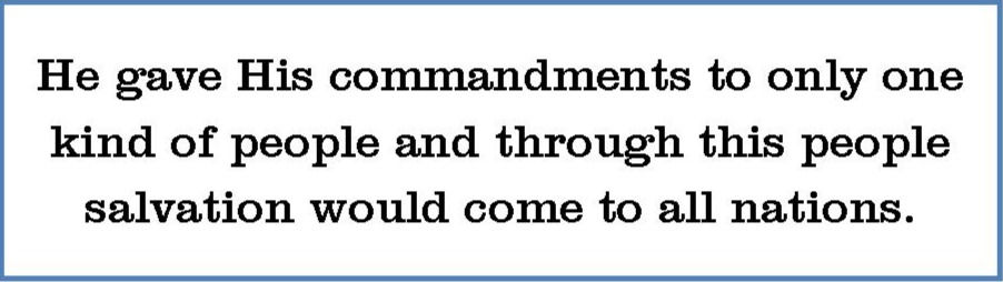 "He gave His commandments to only one kind of people..." a quote by Taneallea Feddis, Paradise Ministries..
