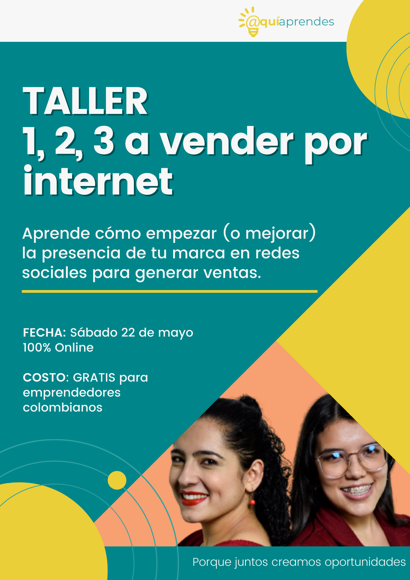 Taller para vender en internet GRATIS content media