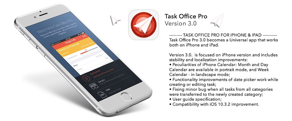 Task Office Universal app that works both on iPhone and iPad. Month and Day Calendar are available in portrait mode, and Week - in landscape mode