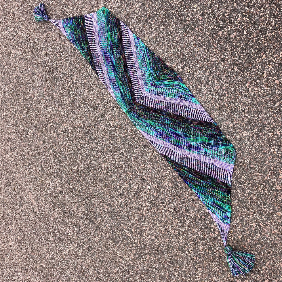 Intergalactic Wrap Knitting Pattern by Shaina Scott aka YumiYarns