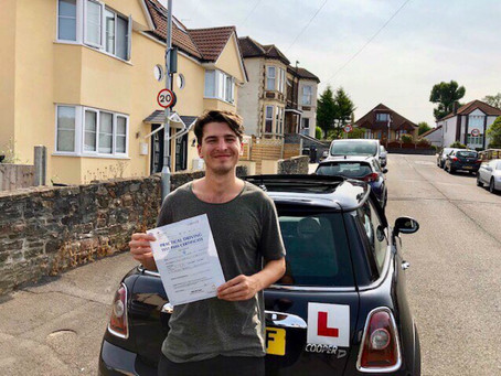 Congratulations Alex on passing your driving test so well and First Time.