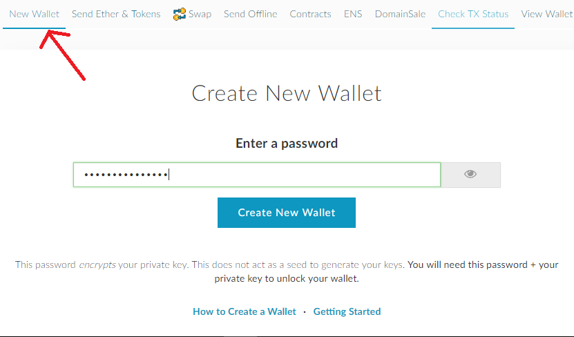 créer portefeuille myetherwallet