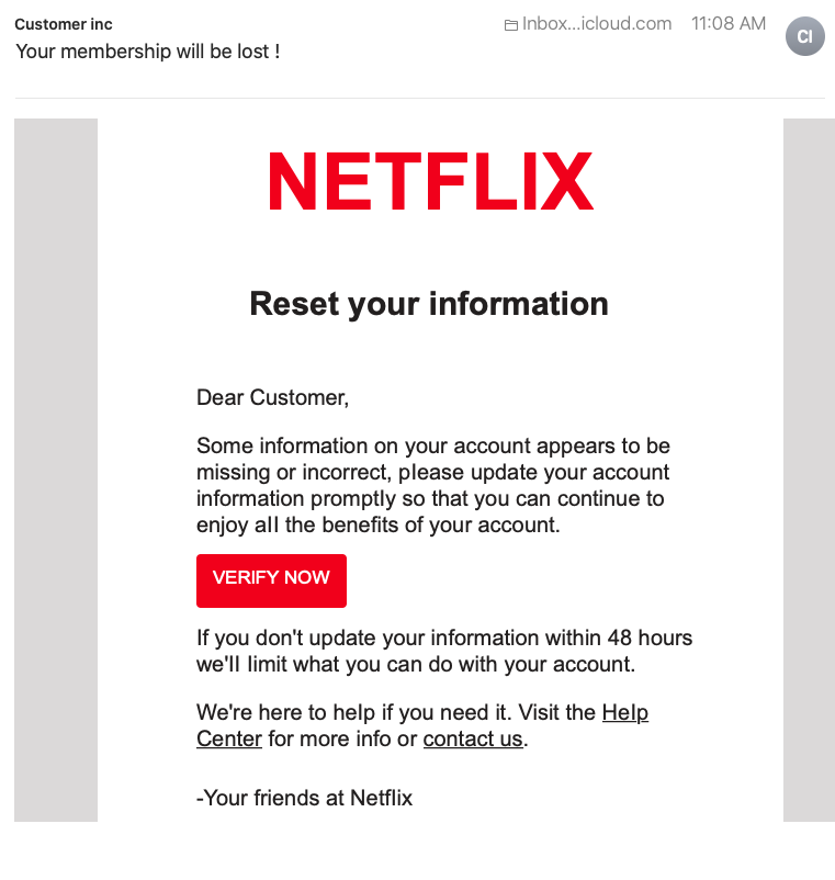 Phishing Scam content media