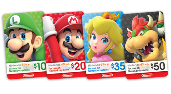 Nintendo eShop cards