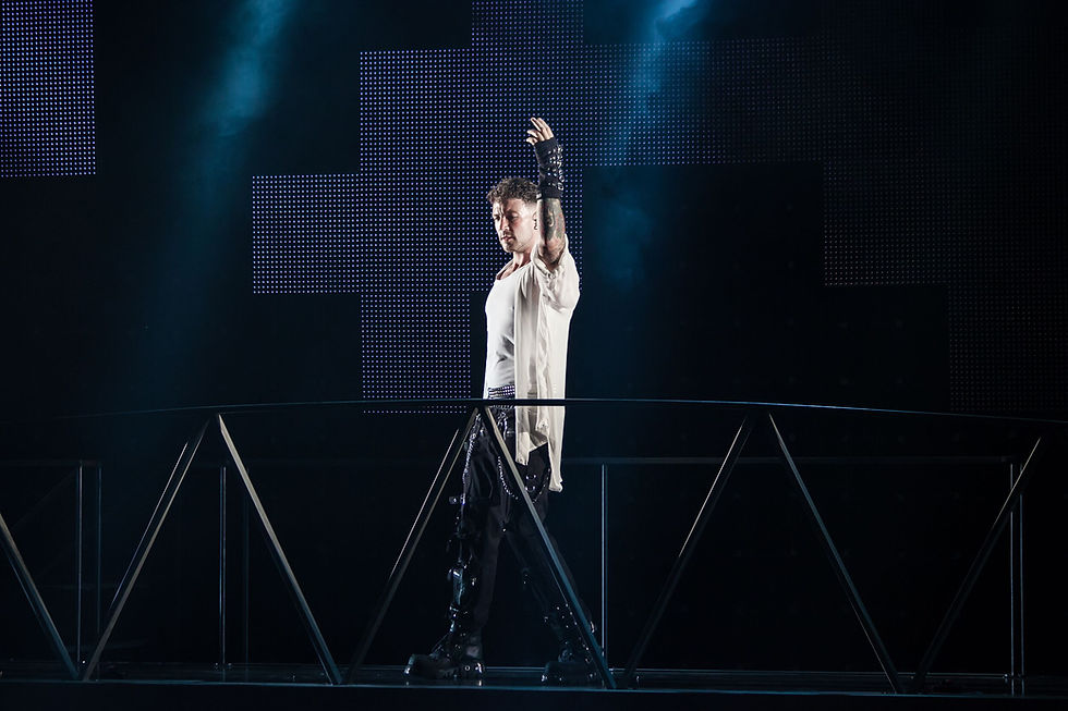 King of Pop: David Julien performs Michael Jackson classics in Thriller Live at the Palace Theatre Manchester.