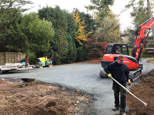 Hard landscaping - construction phase