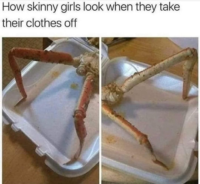 How skinny girls look when they take their clothes off