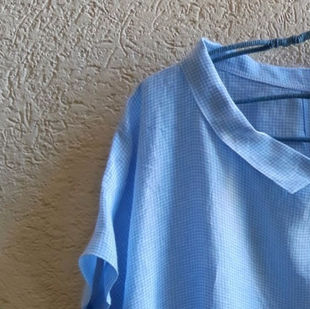 Camicia mezza manica con colletto alla francese