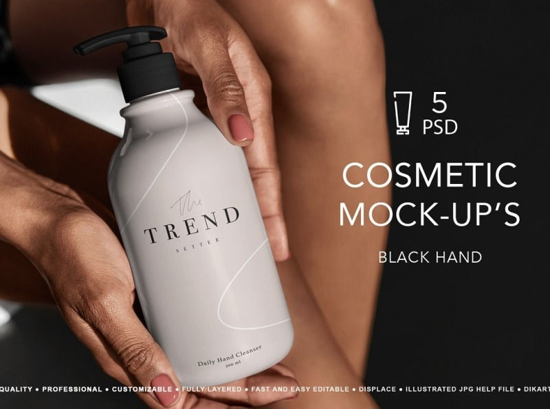 Cosmetic Mock-Up Black Hand