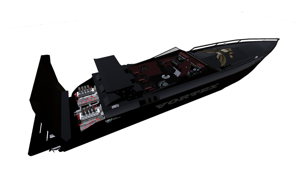 #3D Model Power Boat.