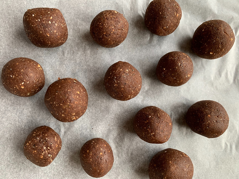 Chocolate ginger biscuit dough - vegan and gluten free