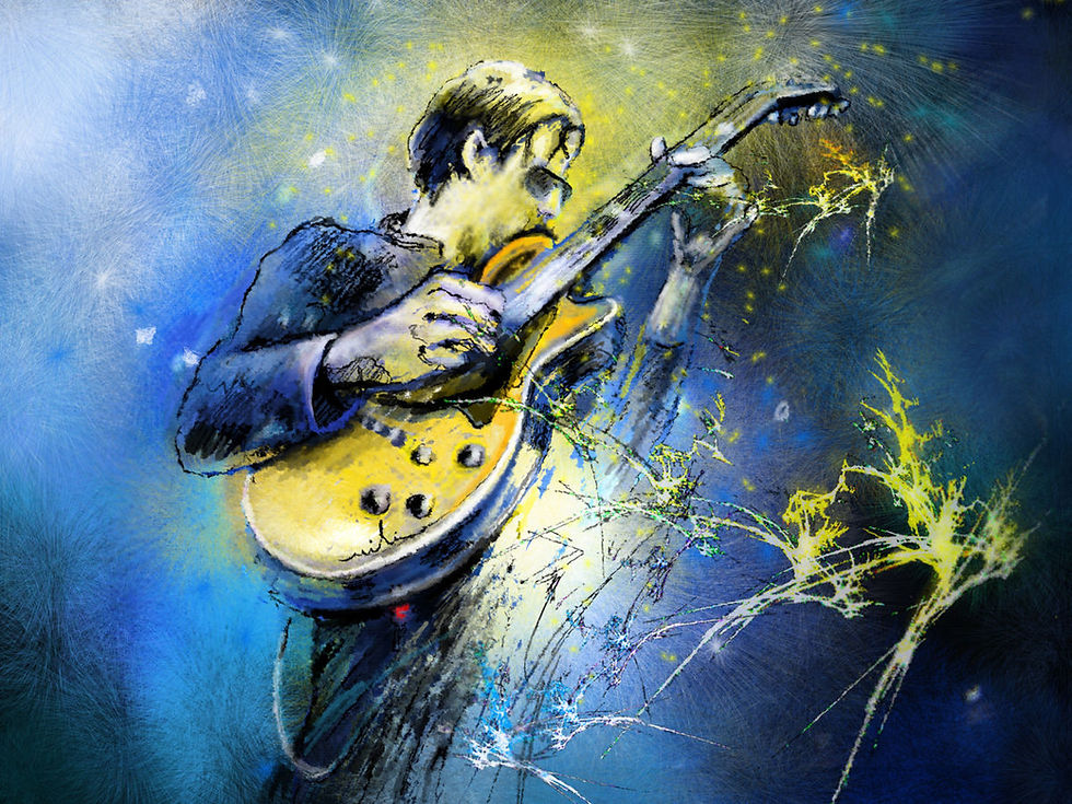 Joe Bonamassa pic promo for blues rock show on Crossfire Radio