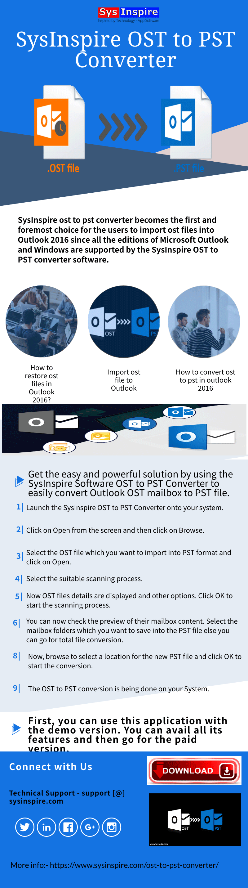 OST to PST Converter software content media