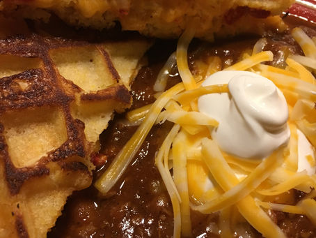 What Do Ya Get When You Cross a Corn Meal Waffle With Pimento Cheese??????