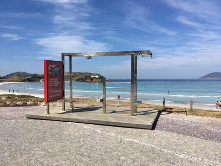 ESTAÇÃO DE GINÁSTICA É RECOLOCADA NA PRAIA DO FORTE EM CABO FRIO