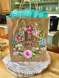 Being Seen To Be Green: Week 3 Recycle: Painted Paper Bags